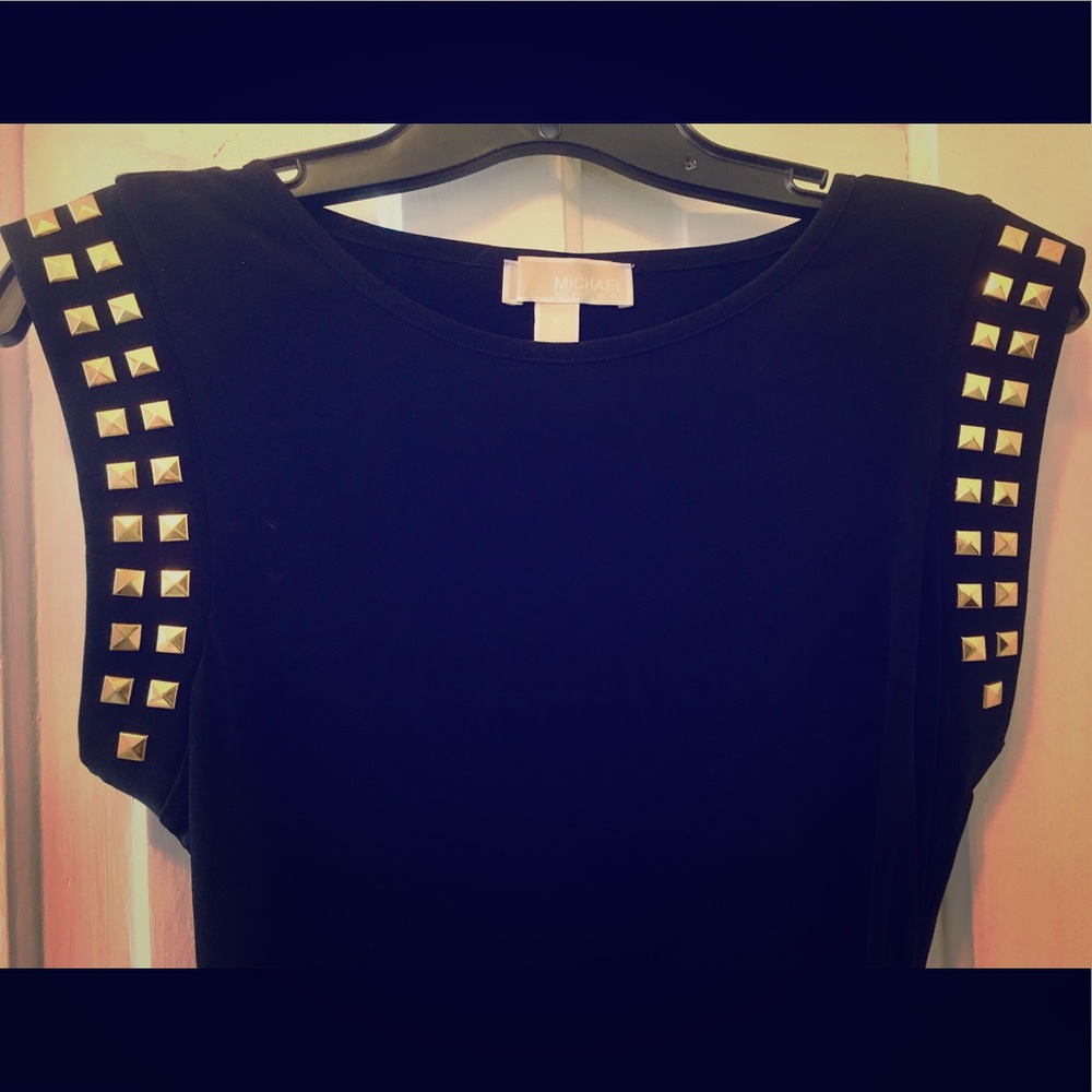 Michael Kors Black dress with Gold studs